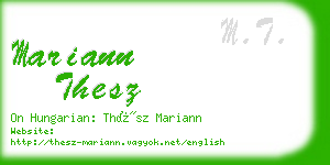 mariann thesz business card